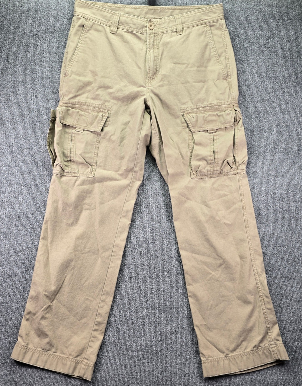 The North Face Pants Mens 34 (34x32) Khaki Cotton Hiking Cargo Outdoor Pockets